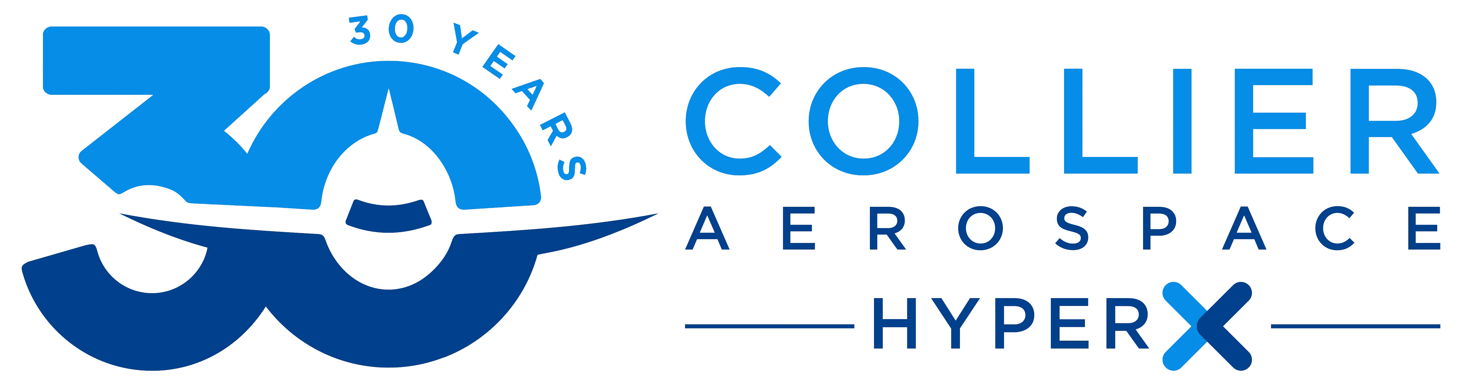 Collier Aerospace 30 years horizontal transparent background PNG